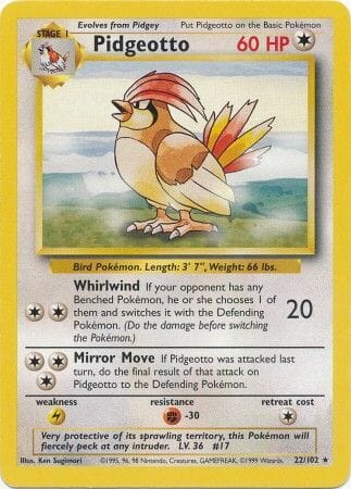 Pidgeotto (22/102) [Base Set Unlimited] Pokemon Single Pokémon  | Multizone: Comics And Games