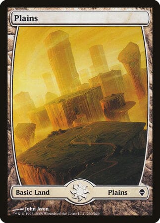 Plains (230) - Full Art [Zendikar] MTG Single Magic: The Gathering  | Multizone: Comics And Games