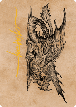 Ancient Brass Dragon Art Card (49) (Gold-Stamped Signature) [Commander Legends: Battle for Baldur's Gate Art Series] MTG Single Magic: The Gathering  | Multizone: Comics And Games