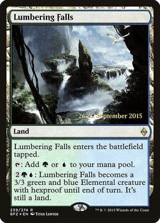 Lumbering Falls [Battle for Zendikar Promos] MTG Single Magic: The Gathering  | Multizone: Comics And Games