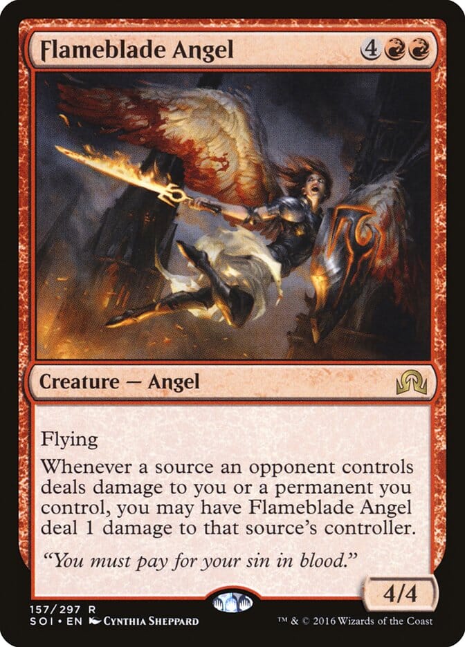 Flameblade Angel [Shadows over Innistrad] MTG Single Magic: The Gathering  | Multizone: Comics And Games