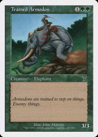 Trained Armodon [Seventh Edition] MTG Single Magic: The Gathering  | Multizone: Comics And Games