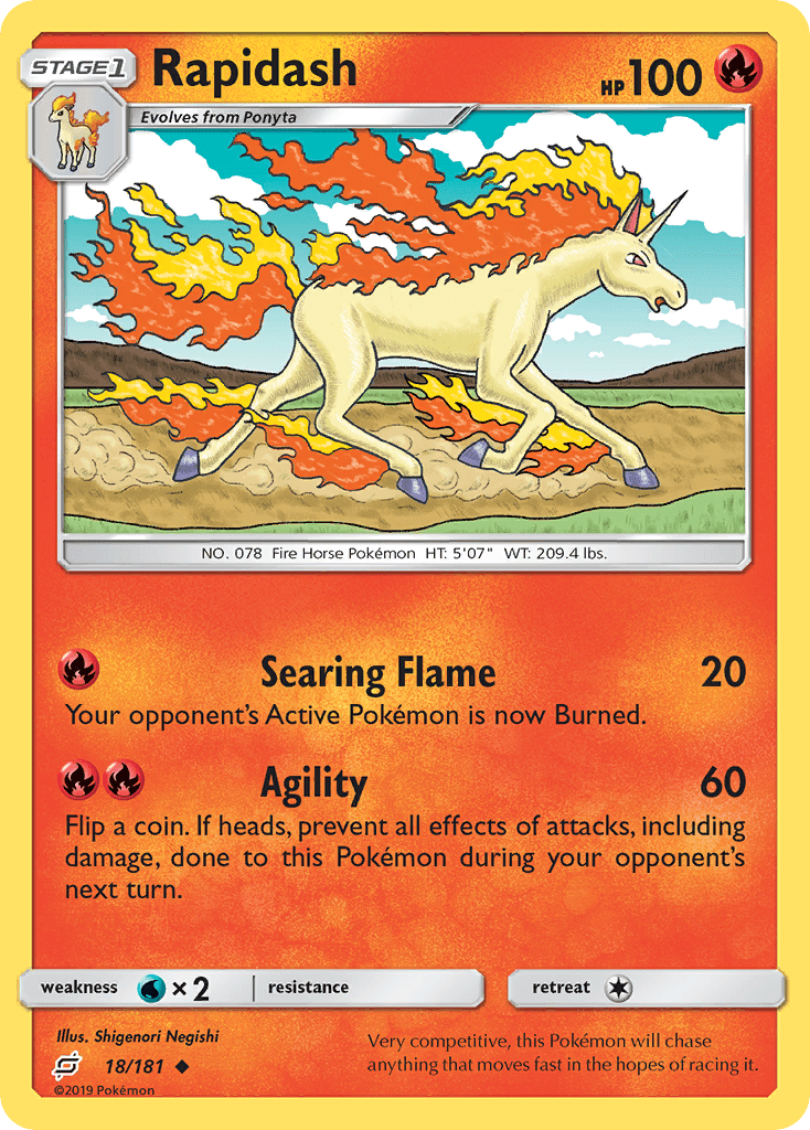 Rapidash (18/181) [Sun & Moon: Team Up] Pokemon Single Pokémon  | Multizone: Comics And Games