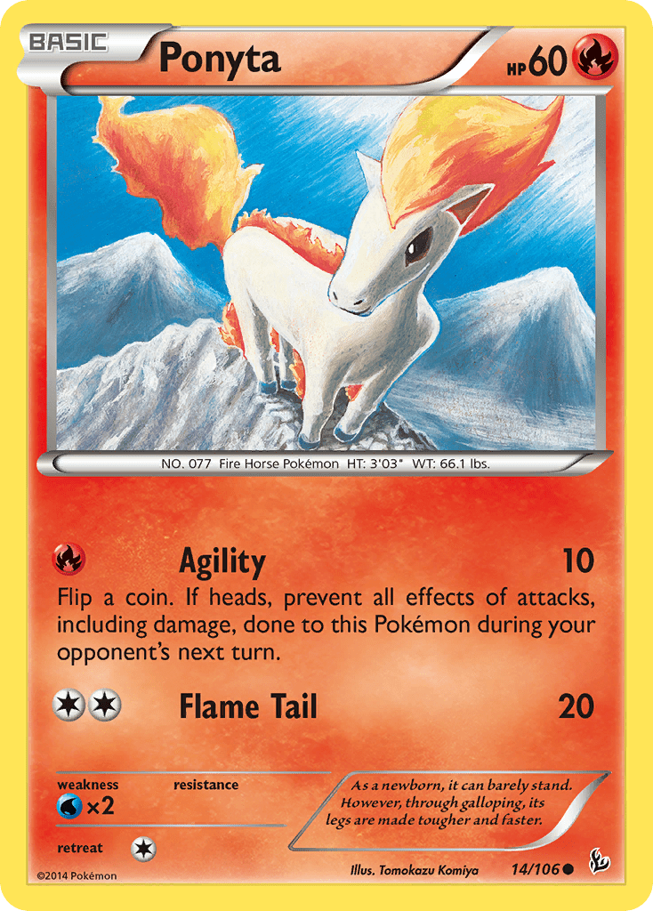 Ponyta (14/106) [XY: Flashfire] Pokemon Single Pokémon  | Multizone: Comics And Games