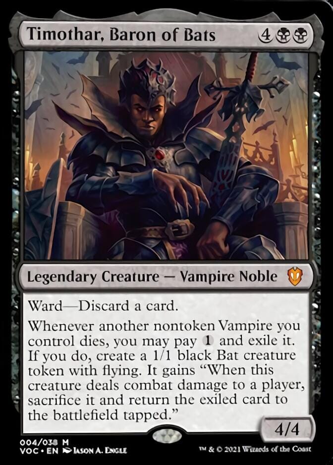 Timothar, Baron of Bats [Innistrad: Crimson Vow Commander] MTG Single Magic: The Gathering  | Multizone: Comics And Games