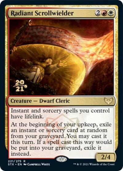 Radiant Scrollwielder [Strixhaven: School of Mages Prerelease Promos] MTG Single Magic: The Gathering  | Multizone: Comics And Games