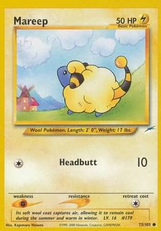Mareep (75/105) [Neo Destiny Unlimited] Pokemon Single Pokémon  | Multizone: Comics And Games