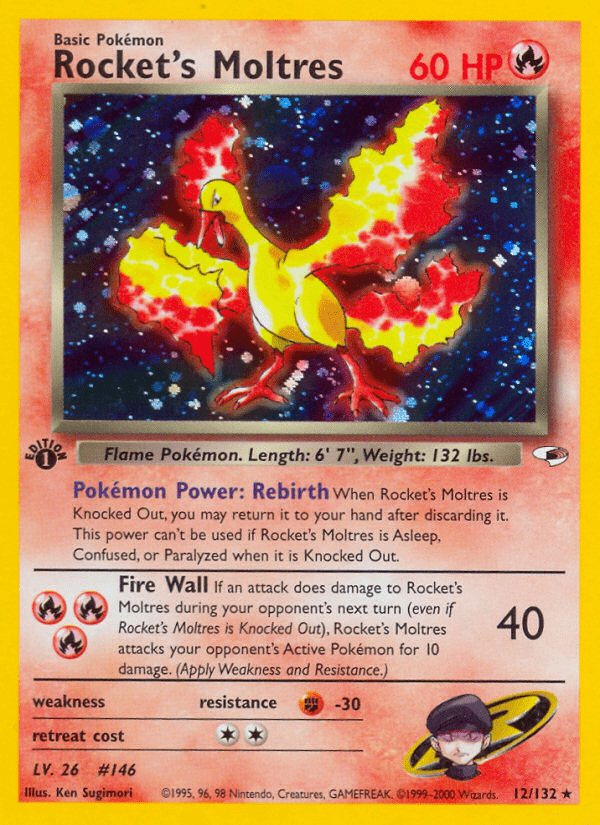 Rocket's Moltres (12/132) [Gym Heroes 1st Edition] Pokemon Single Pokémon  | Multizone: Comics And Games
