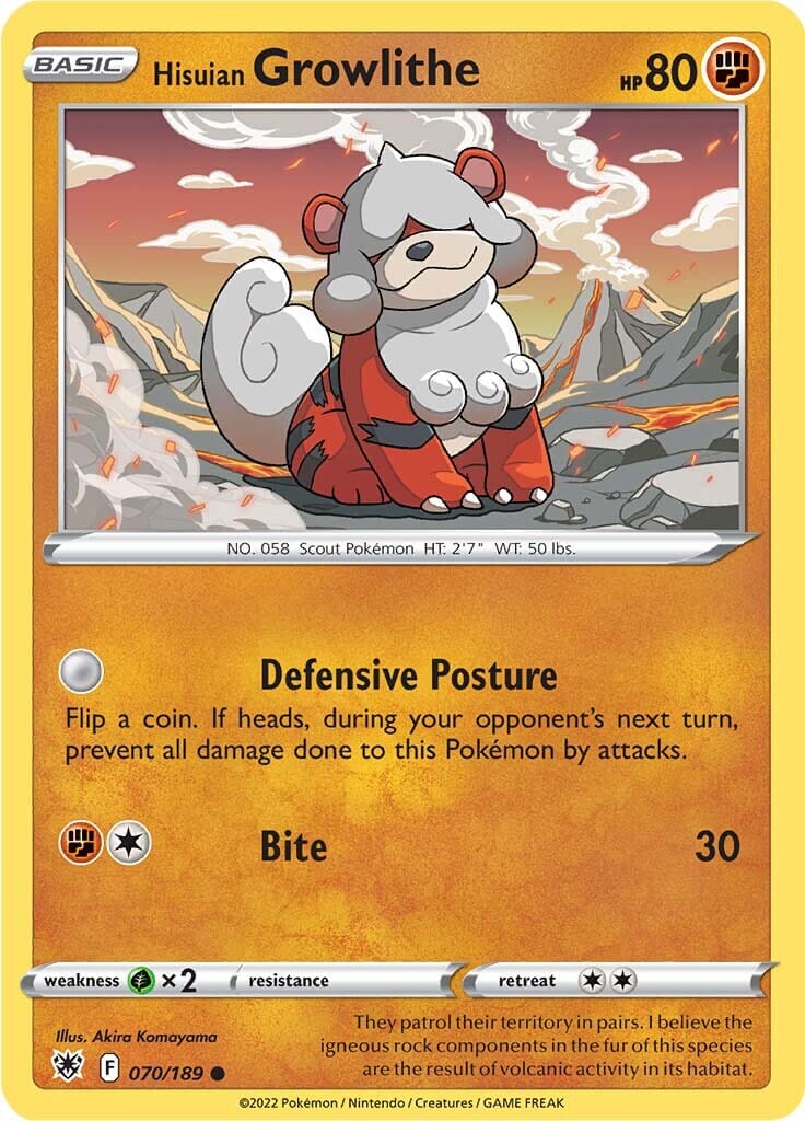 Hisuian Growlithe (070/189) [Sword & Shield: Astral Radiance] Pokemon Single Pokémon  | Multizone: Comics And Games