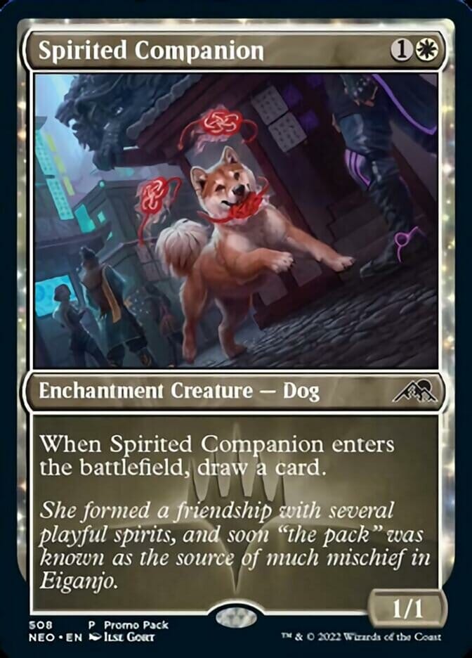 Spirited Companion (Promo Pack) [Kamigawa: Neon Dynasty Promos] MTG Single Magic: The Gathering  | Multizone: Comics And Games