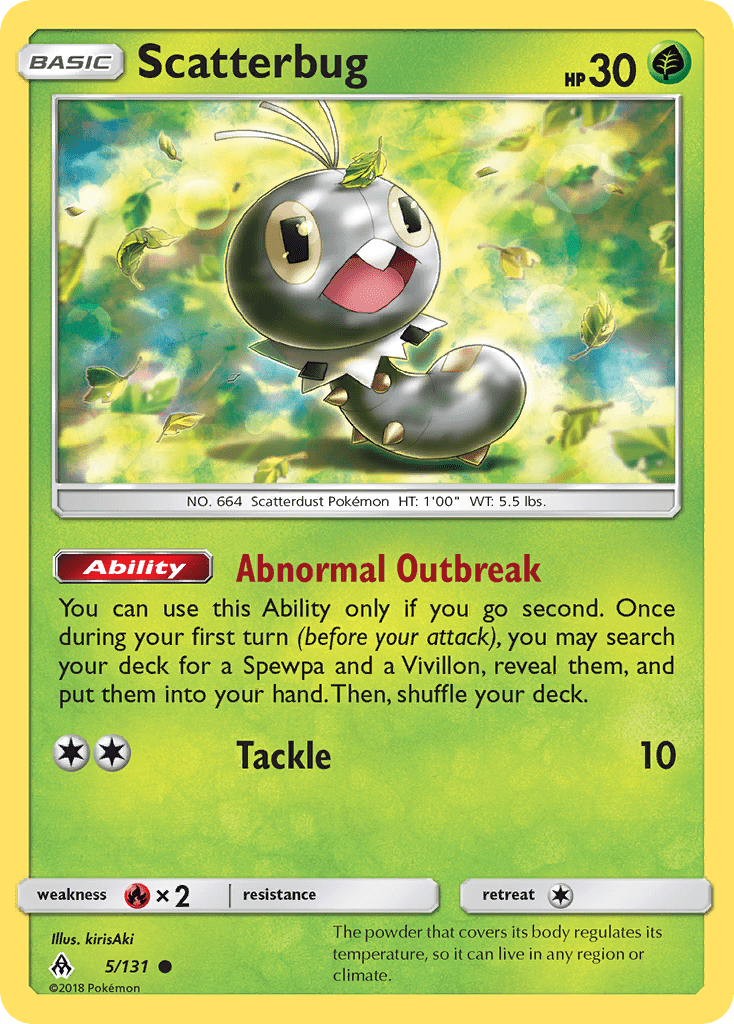 Scatterbug (5/131) [Sun & Moon: Forbidden Light] Pokemon Single Pokémon  | Multizone: Comics And Games