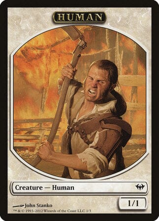 Human Token [Dark Ascension Tokens] MTG Single Magic: The Gathering  | Multizone: Comics And Games