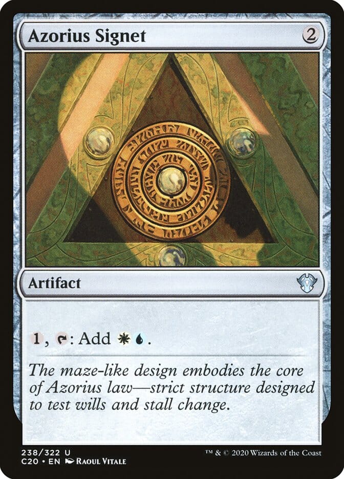 Azorius Signet [Commander 2020] MTG Single Magic: The Gathering  | Multizone: Comics And Games