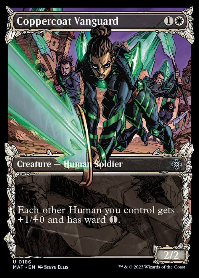 Coppercoat Vanguard (Showcase Halo Foil) [March of the Machine: The Aftermath] MTG Single Magic: The Gathering  | Multizone: Comics And Games