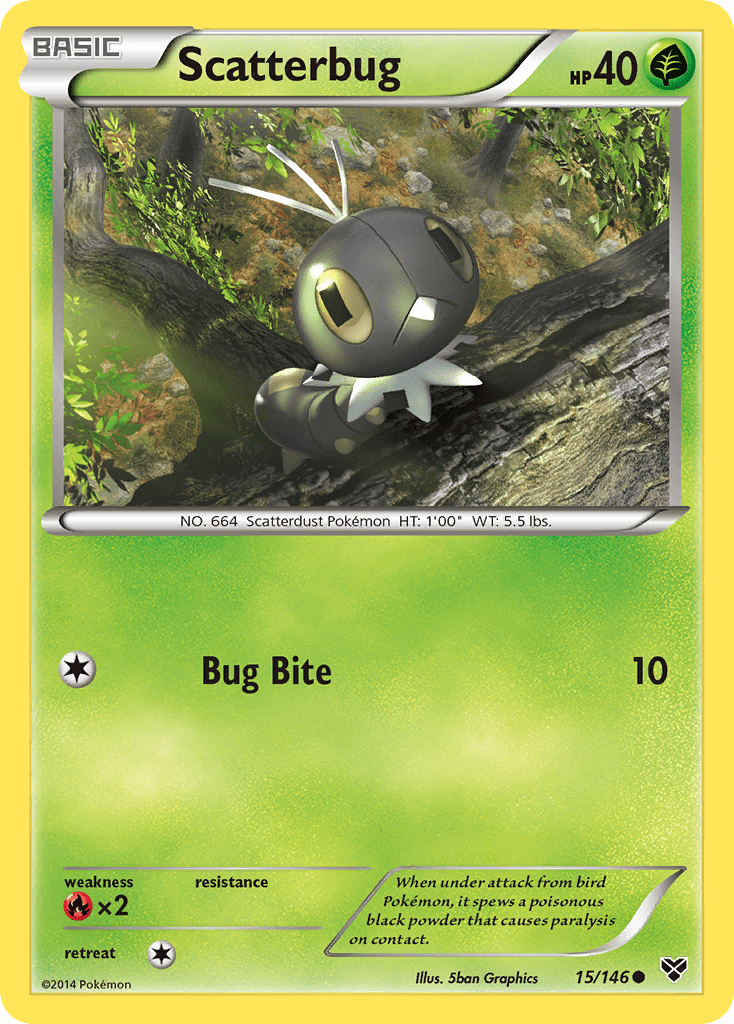 Scatterbug (15/146) [XY: Base Set] Pokemon Single Pokémon  | Multizone: Comics And Games