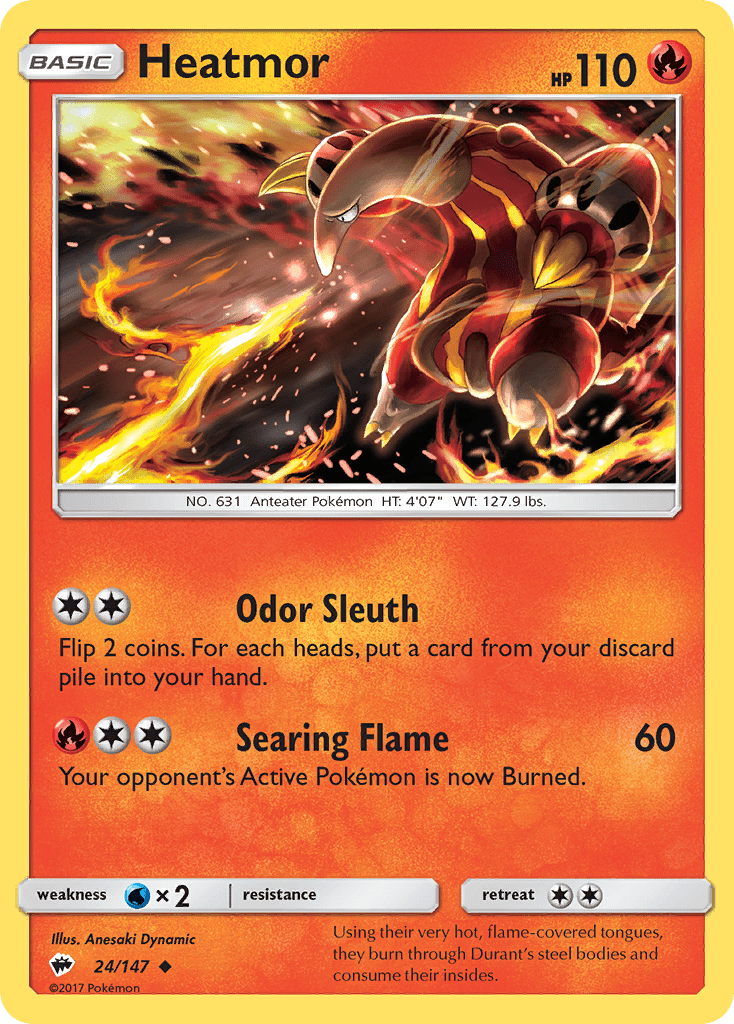 Heatmor (24/147) [Sun & Moon: Burning Shadows] Pokemon Single Pokémon  | Multizone: Comics And Games