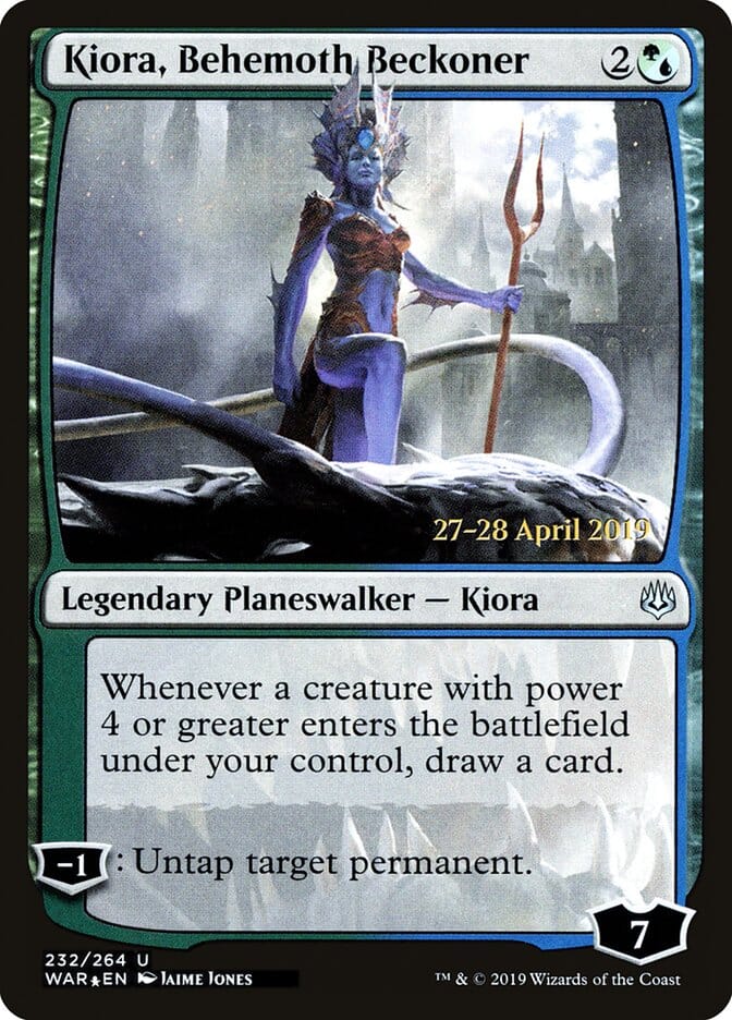 Kiora, Behemoth Beckoner [War of the Spark Prerelease Promos] MTG Single Magic: The Gathering  | Multizone: Comics And Games
