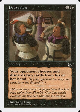 Deception [Portal Three Kingdoms] MTG Single Magic: The Gathering  | Multizone: Comics And Games