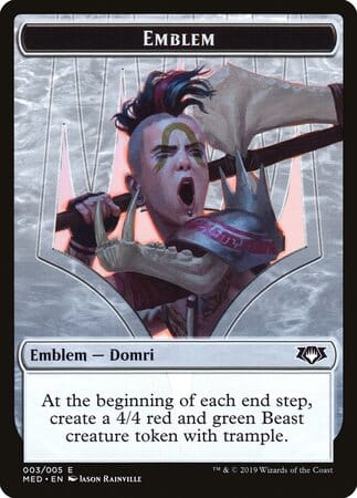 Emblem - Domri, Chaos Bringer [Mythic Edition Tokens] MTG Single Magic: The Gathering  | Multizone: Comics And Games