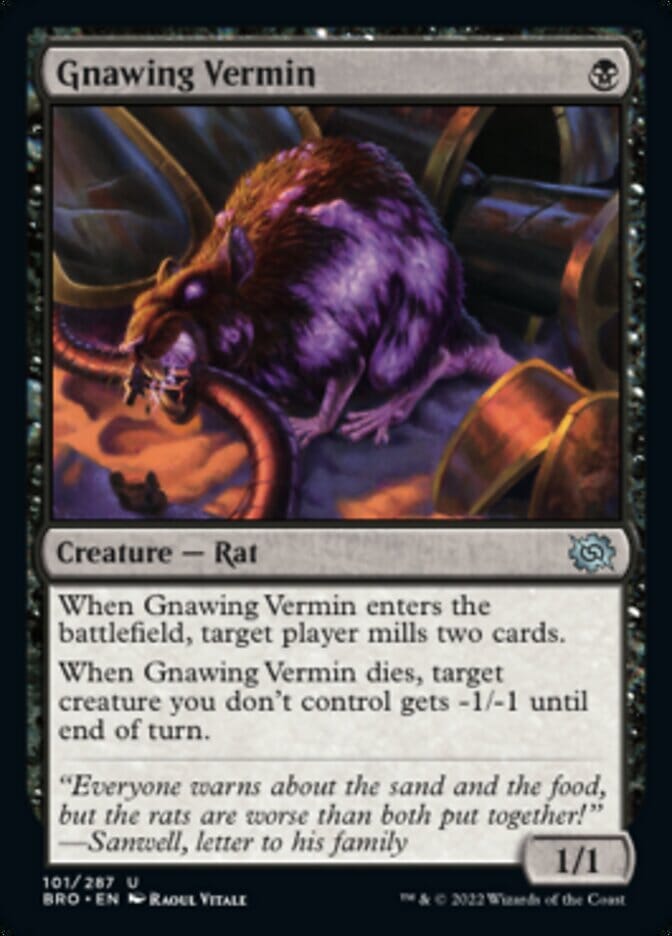 Gnawing Vermin [The Brothers' War] MTG Single Magic: The Gathering  | Multizone: Comics And Games