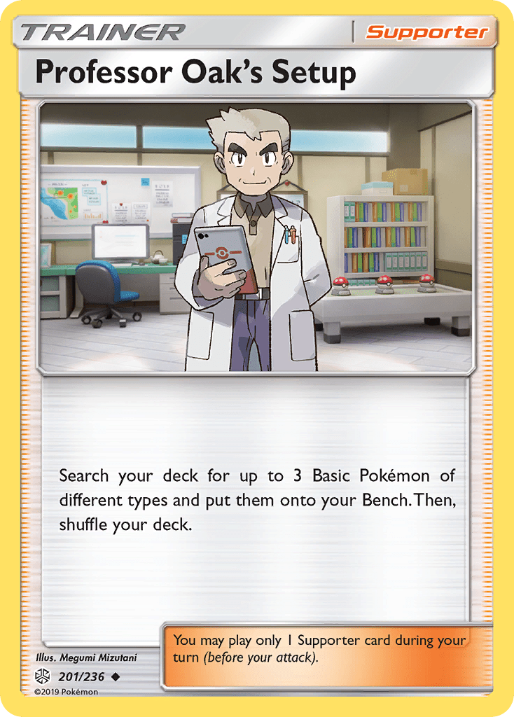 Professor Oak's Setup (201/236) [Sun & Moon: Cosmic Eclipse] Pokemon Single Pokémon  | Multizone: Comics And Games
