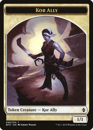Kor Ally Token [Battle for Zendikar Tokens] MTG Single Magic: The Gathering  | Multizone: Comics And Games