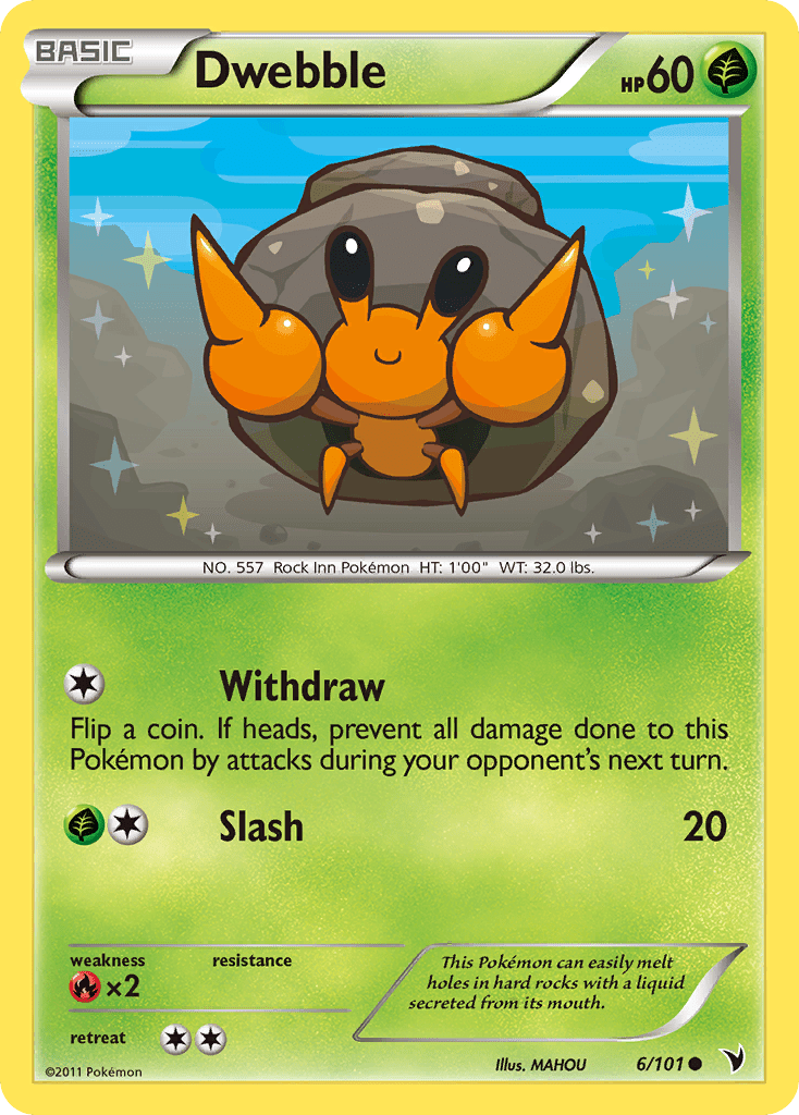 Dwebble (6/101) [Black & White: Noble Victories] Pokemon Single Pokémon  | Multizone: Comics And Games
