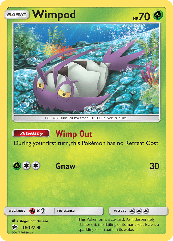 Wimpod (16/147) [Sun & Moon: Burning Shadows] Pokemon Single Pokémon  | Multizone: Comics And Games