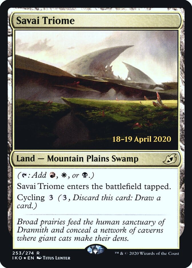 Savai Triome [Ikoria: Lair of Behemoths Prerelease Promos] MTG Single Magic: The Gathering  | Multizone: Comics And Games