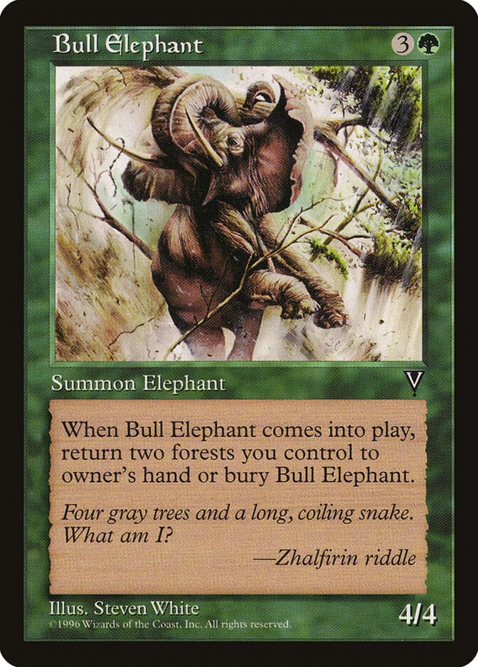 Bull Elephant [Visions] MTG Single Magic: The Gathering  | Multizone: Comics And Games