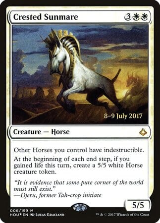 Crested Sunmare [Hour of Devastation Promos] MTG Single Magic: The Gathering  | Multizone: Comics And Games