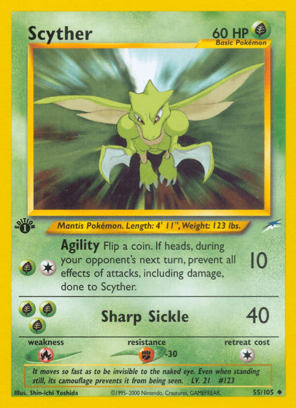 Scyther (55/105) [Neo Destiny 1st Edition] Pokemon Single Pokémon  | Multizone: Comics And Games
