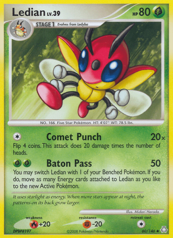 Ledian (60/146) [Diamond & Pearl: Legends Awakened] Pokemon Single Pokémon  | Multizone: Comics And Games