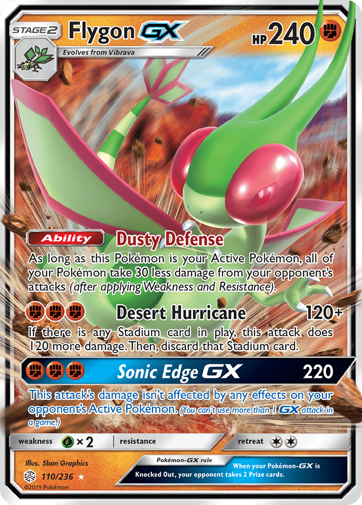 Flygon GX (110/236) [Sun & Moon: Cosmic Eclipse] Pokemon Single Pokémon  | Multizone: Comics And Games