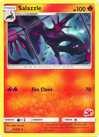 Salazzle (34/236) (Charizard Stamp #49) [Battle Academy 2020] Pokemon Single Pokémon  | Multizone: Comics And Games