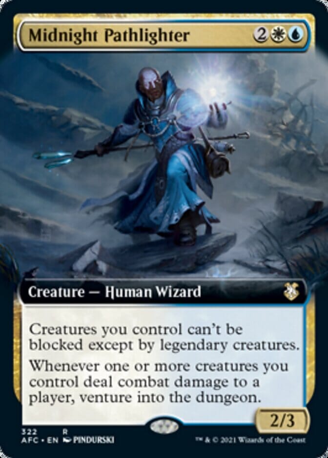 Midnight Pathlighter (Extended) [Dungeons & Dragons: Adventures in the Forgotten Realms Commander] MTG Single Magic: The Gathering  | Multizone: Comics And Games