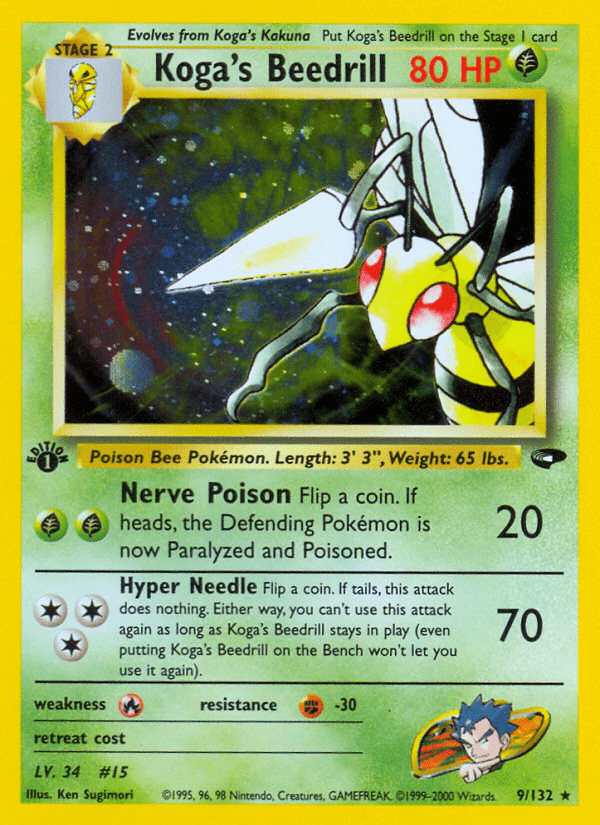 Koga's Beedrill (9/132) [Gym Challenge 1st Edition] Pokemon Single Pokémon  | Multizone: Comics And Games