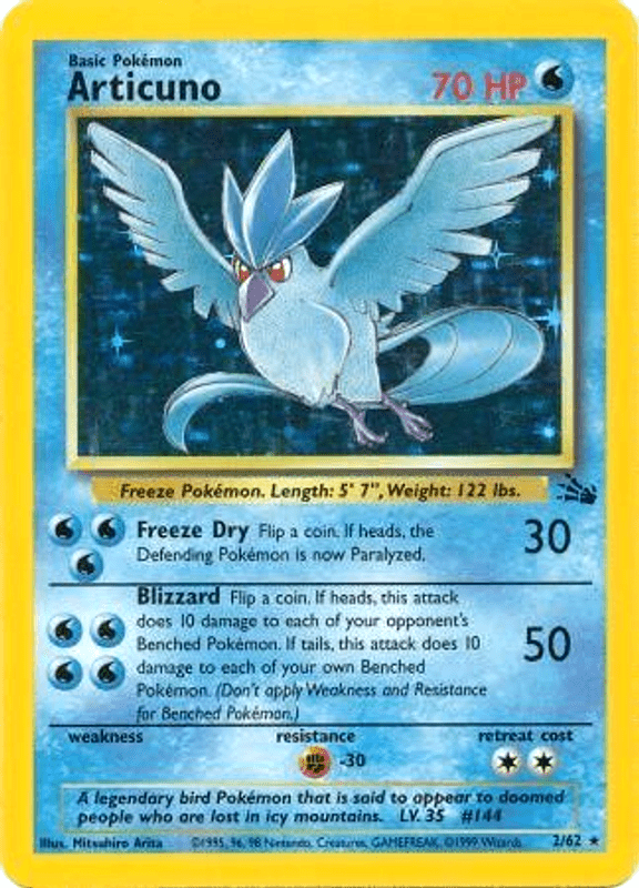 Articuno (2/62) [Fossil Unlimited] Pokemon Single Pokémon  | Multizone: Comics And Games