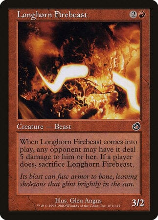 Longhorn Firebeast [Torment] MTG Single Magic: The Gathering  | Multizone: Comics And Games