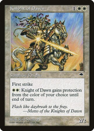 Knight of Dawn [Tempest] MTG Single Magic: The Gathering  | Multizone: Comics And Games