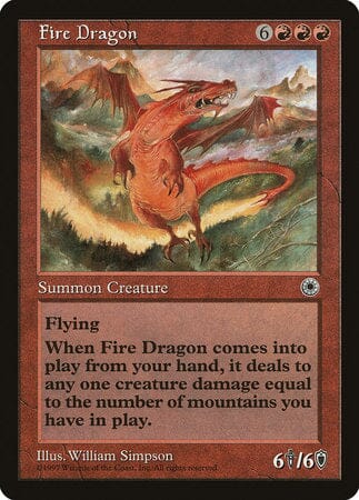 Fire Dragon [Portal] MTG Single Magic: The Gathering  | Multizone: Comics And Games