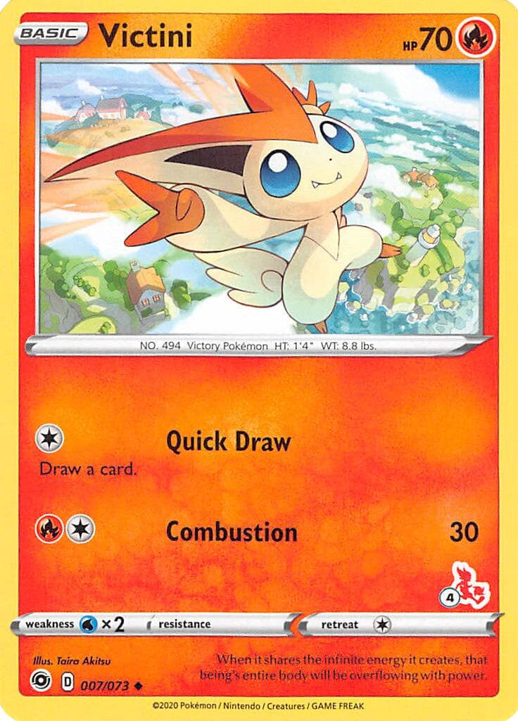 Victini (007/073) (Cinderace Stamp #4) [Battle Academy 2022] Pokemon Single Pokémon  | Multizone: Comics And Games