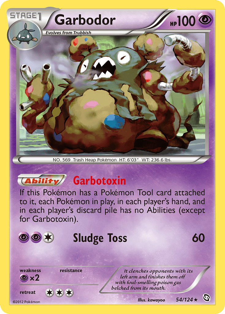 Garbodor (54/124) [Black & White: Dragons Exalted] Pokemon Single Pokémon  | Multizone: Comics And Games