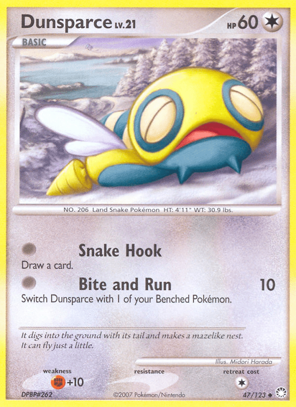 Dunsparce (47/123) [Diamond & Pearl: Mysterious Treasures] Pokemon Single Pokémon  | Multizone: Comics And Games
