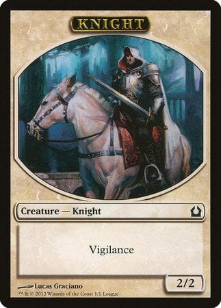 Knight Token (League) [League Tokens 2012] MTG Single Magic: The Gathering  | Multizone: Comics And Games