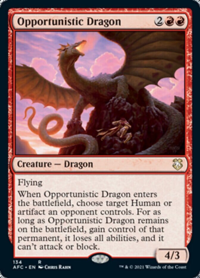 Opportunistic Dragon [Dungeons & Dragons: Adventures in the Forgotten Realms Commander] MTG Single Magic: The Gathering  | Multizone: Comics And Games