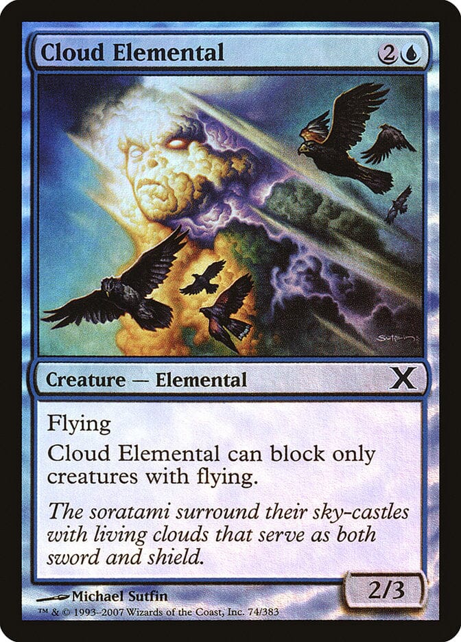Cloud Elemental (Premium Foil) [Tenth Edition] MTG Single Magic: The Gathering  | Multizone: Comics And Games