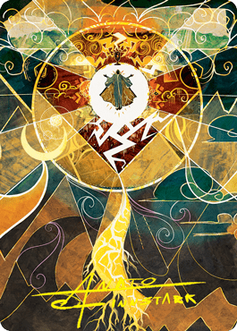 Lightning Bolt Art Card (Gold-Stamped Signature) [Strixhaven: School of Mages Art Series] MTG Single Magic: The Gathering  | Multizone: Comics And Games