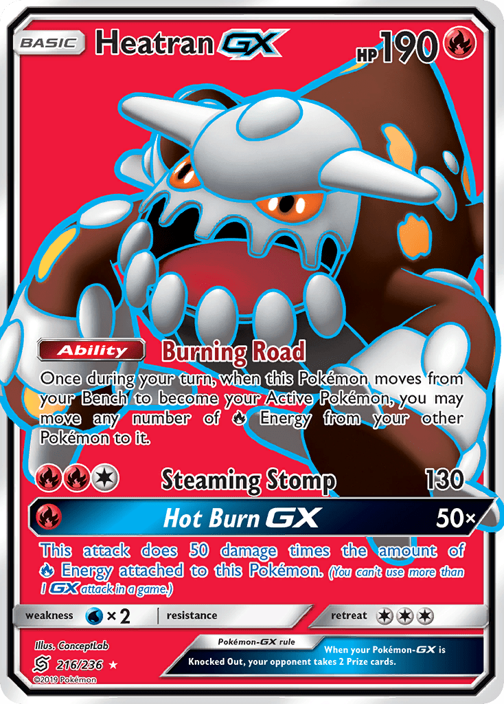 Heatran GX (216/236) [Sun & Moon: Unified Minds] Pokemon Single Pokémon  | Multizone: Comics And Games