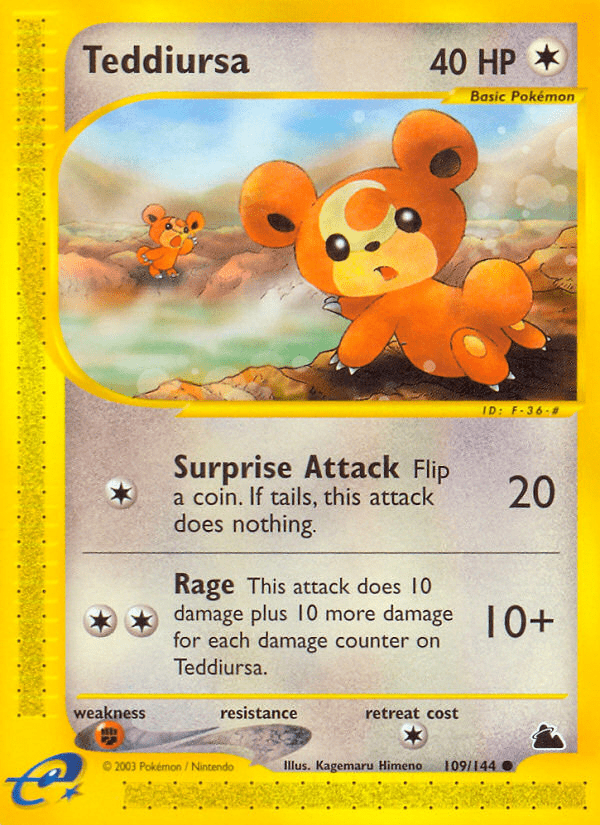 Teddiursa (109/144) [Skyridge] Pokemon Single Pokémon  | Multizone: Comics And Games